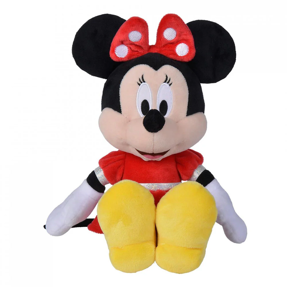 Muñeco de peluche Minnie Mouse con vestido rojo 35 cm